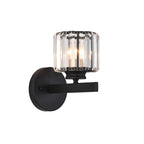 Wall Sconce Light Iron Crystal E27 Base Glass Shade