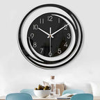 Sora Wall Clock | Silent Quartz Movement, Modern Black Acrylic