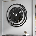 Sora Wall Clock | Silent Quartz Movement, Modern Black Acrylic