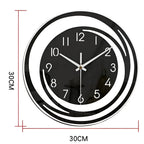 Sora Wall Clock | Silent Quartz Movement, Modern Black Acrylic