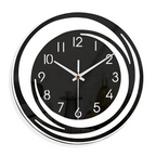 Sora Wall Clock | Silent Quartz Movement, Modern Black Acrylic