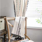 Elegant Fabric: Curtain with Embroidery & Tassels – Semi-Blackout & Modern for Living Areas