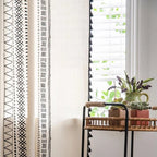Elegant Fabric: Curtain with Embroidery & Tassels – Semi-Blackout & Modern for Living Areas