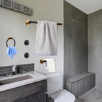 Elegance Kit: Towel Holder Bathroom – Modern Stainless Steel Set, Matte Black, with Rod, Hooks & Holders, Decorative & Easy to Care