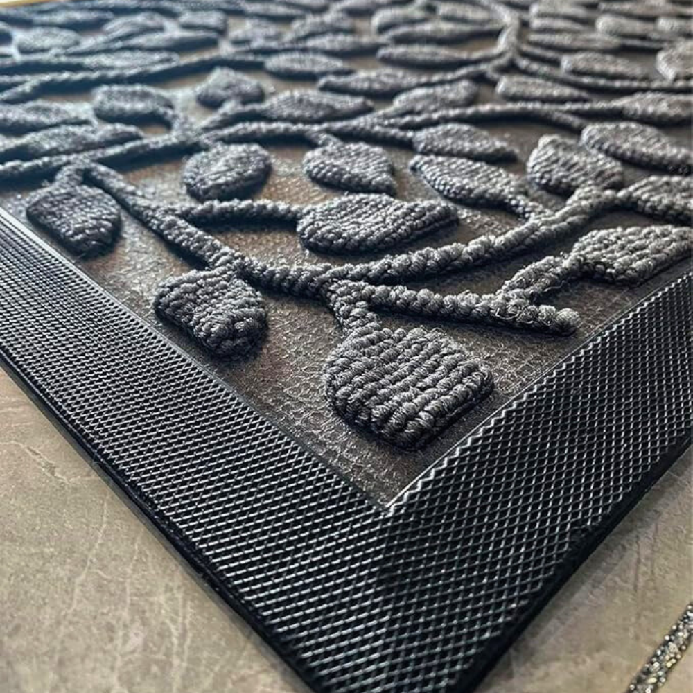 EleganzHain: Decorative Doormat – Durable, Washable & Elegant Branch Design for Patio & Garage