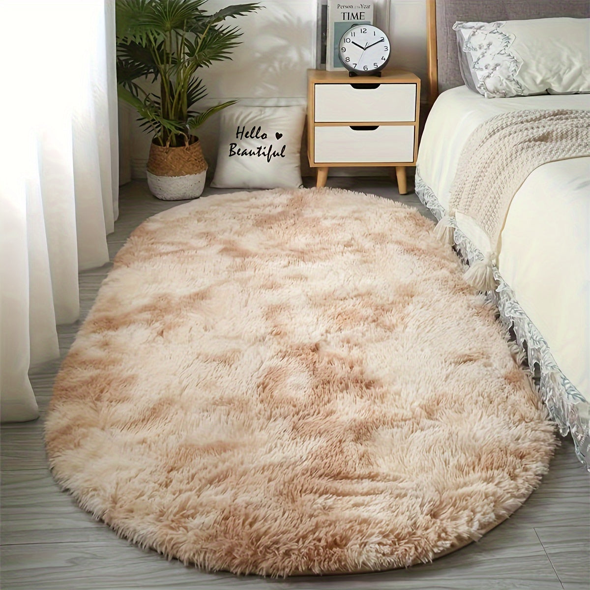 EleganzHaus: Modern Large Rectangular Soft Easy-Care Carpet – Decorative for Living and Sleeping Areas