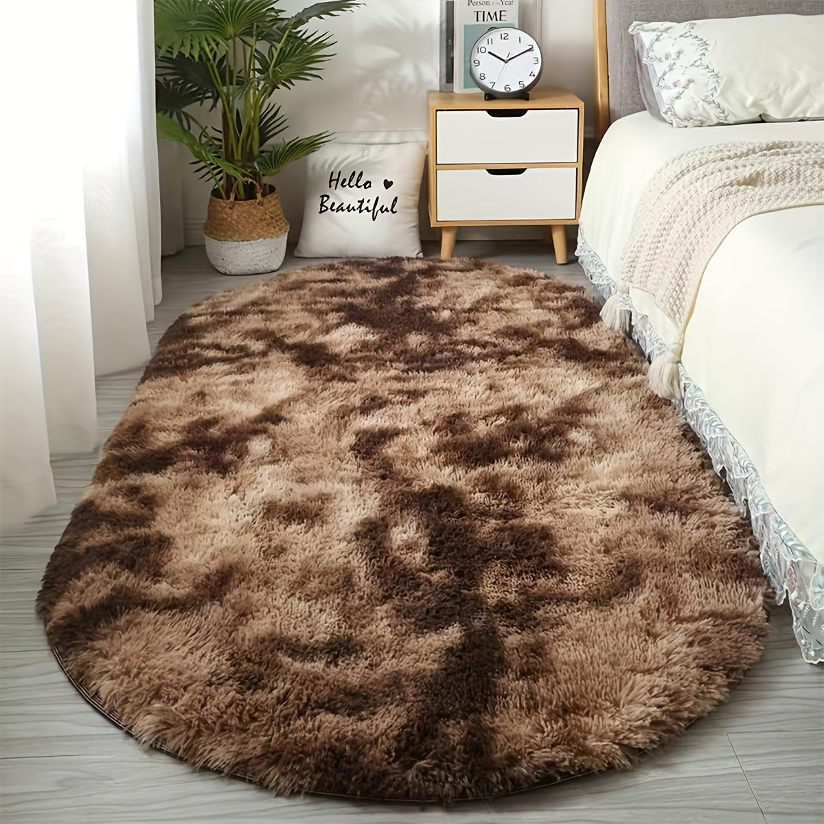 EleganzHaus: Modern Large Rectangular Soft Easy-Care Carpet – Decorative for Living and Sleeping Areas