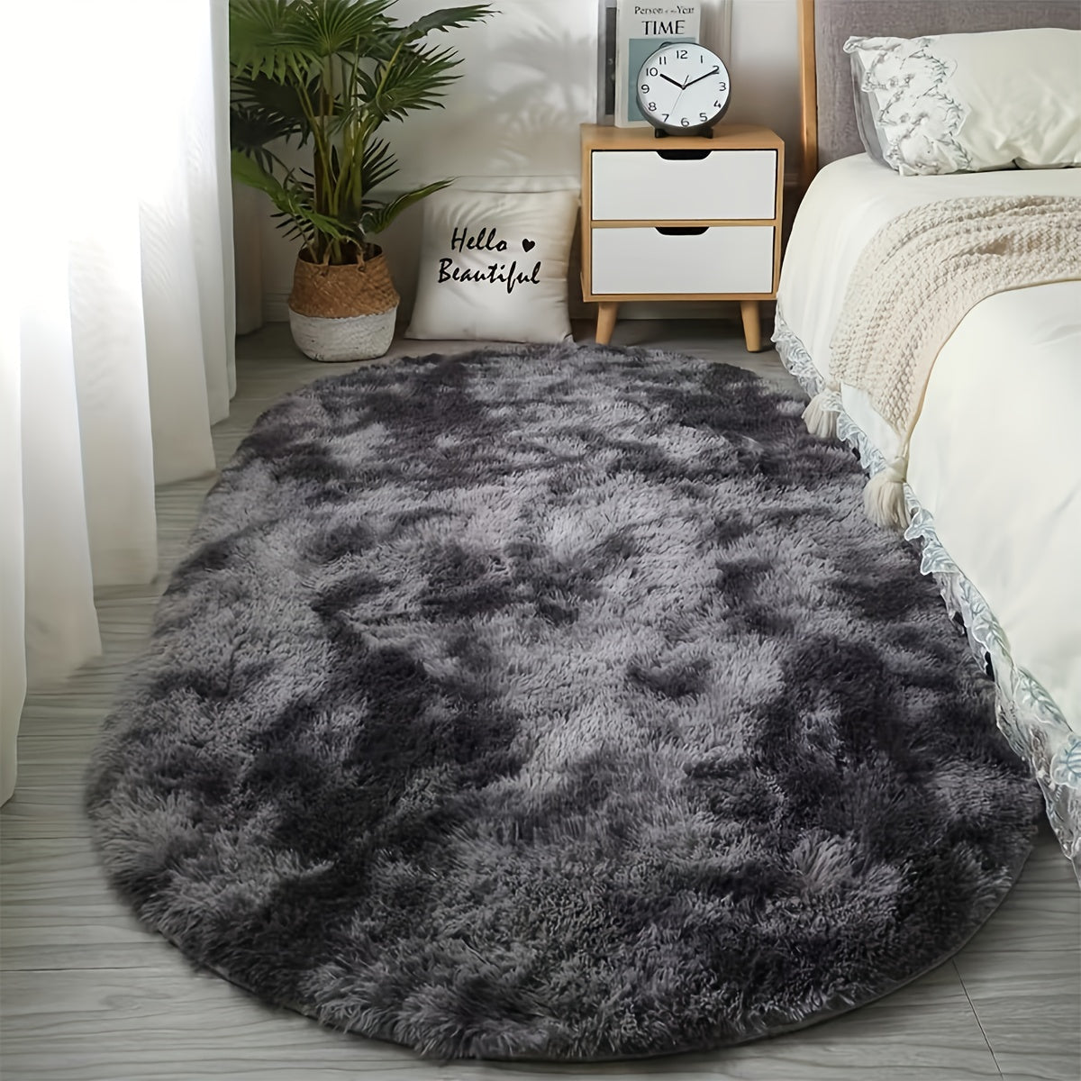 EleganzHaus: Modern Large Rectangular Soft Easy-Care Carpet – Decorative for Living and Sleeping Areas