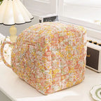 Elegance Basket: Canvas Storage Basket with Delicate Floral Pattern – Lightweight, Durable & Versatile for Shoes & Laundry