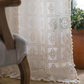 EleganzRauter: Curtains Lace Semi-Transparent – Decorative Diamond Pattern for a Bright Living Atmosphere