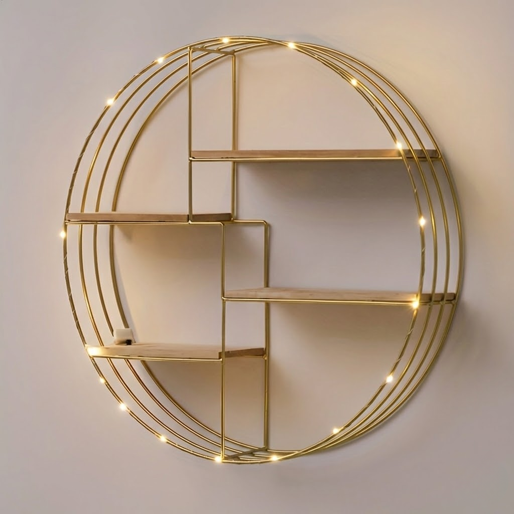 EleganzRund: Decorative Wall Shelf – Stable, Low-Maintenance & Hanging in Vintage Look for Living Spaces & Bathrooms
