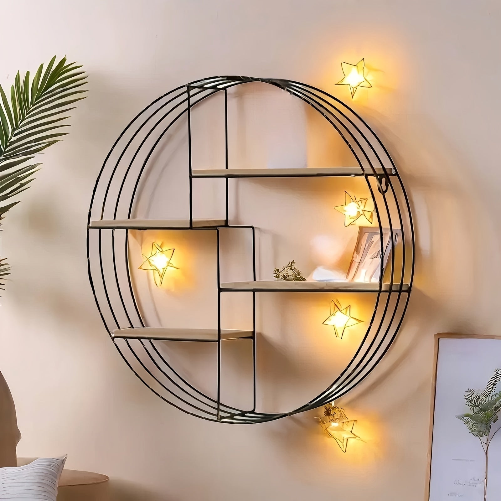 EleganzRund: Decorative Wall Shelf – Stable, Low-Maintenance & Hanging in Vintage Look for Living Spaces & Bathrooms