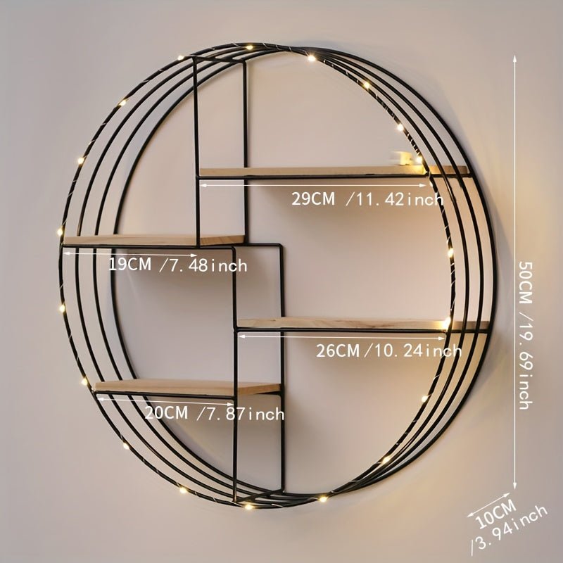 EleganzRund: Decorative Wall Shelf – Stable, Low-Maintenance & Hanging in Vintage Look for Living Spaces & Bathrooms