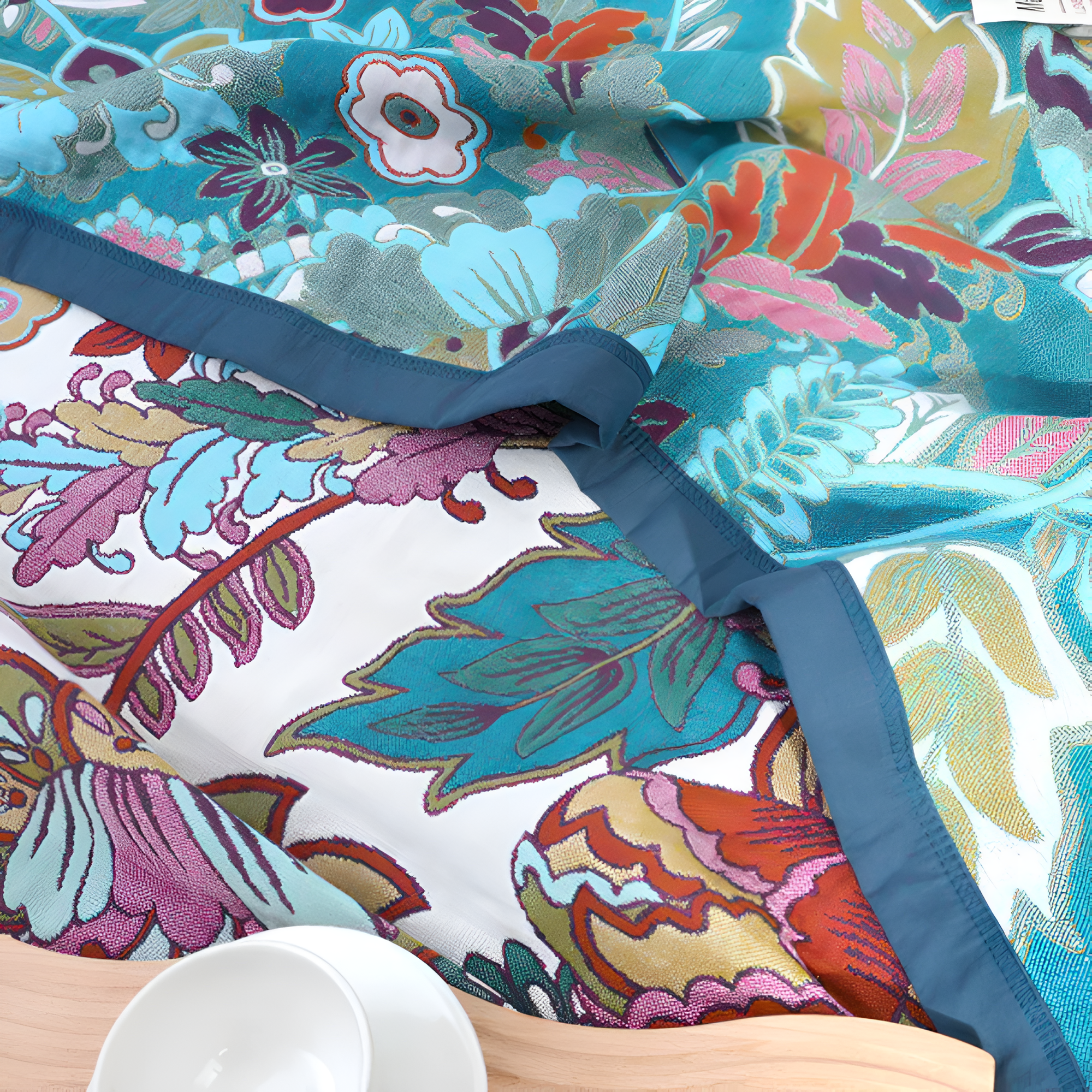 EleganceReversal: Cotton blankets made of cotton with a decorative floral pattern & soft texture – for bedroom & living area