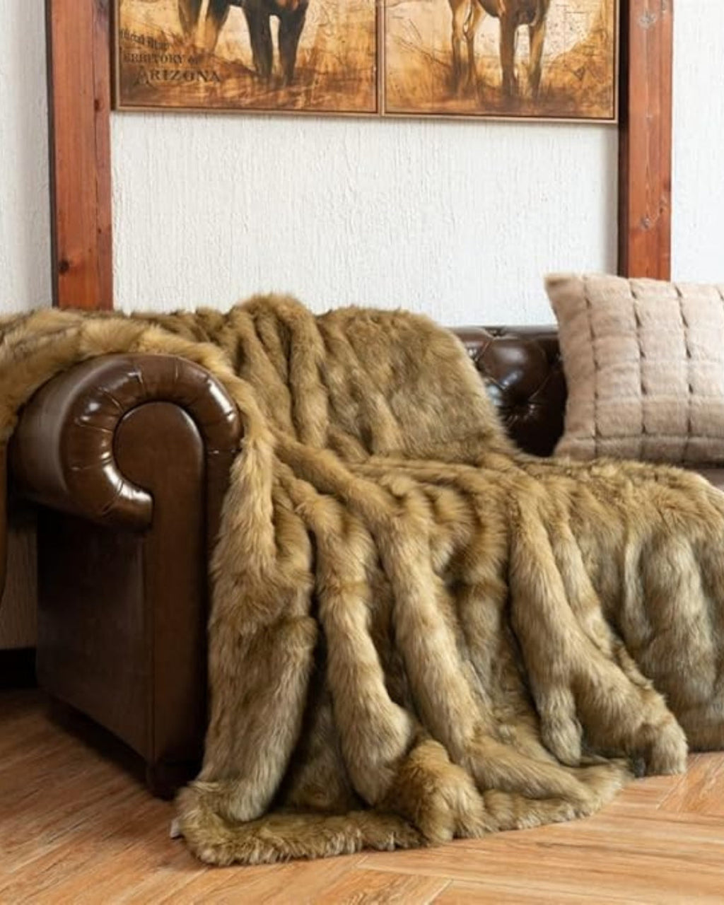 ÉliséFlaire: Plush Faux Fur Blanket with Extra Soft Surface & Warm Comfort – for Sofa & Bedroom