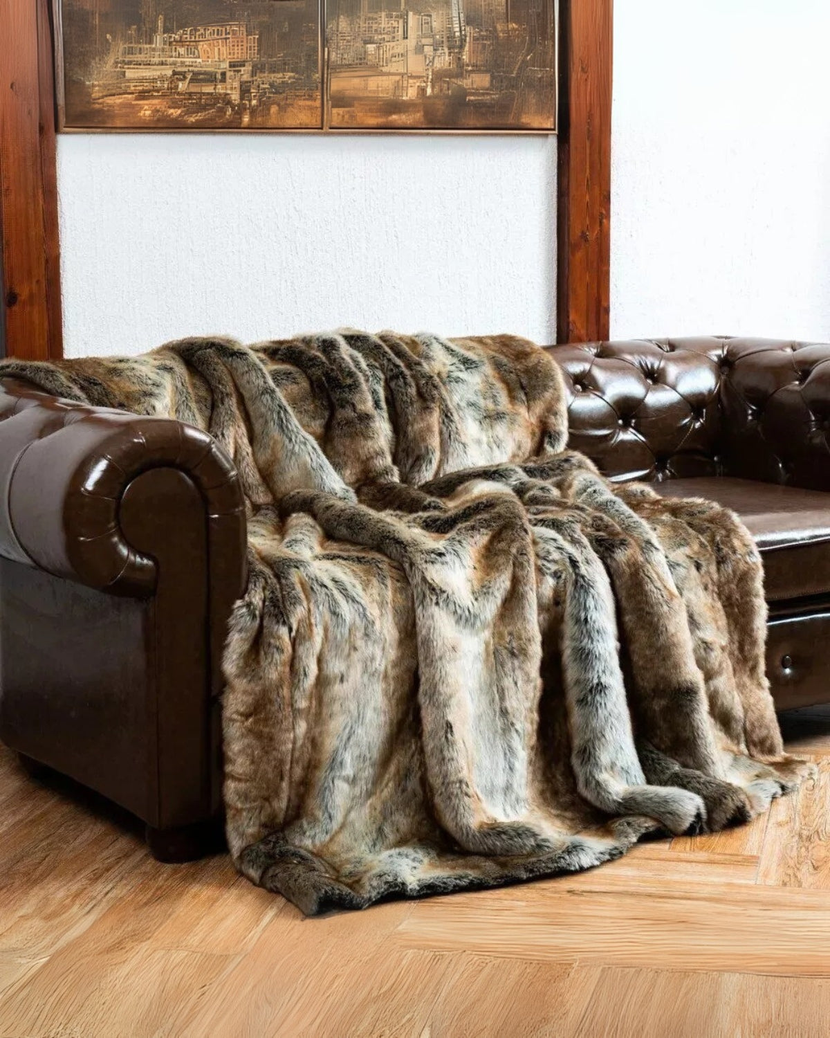 ÉliséFlaire: Plush Faux Fur Blanket with Extra Soft Surface & Warm Comfort – for Sofa & Bedroom