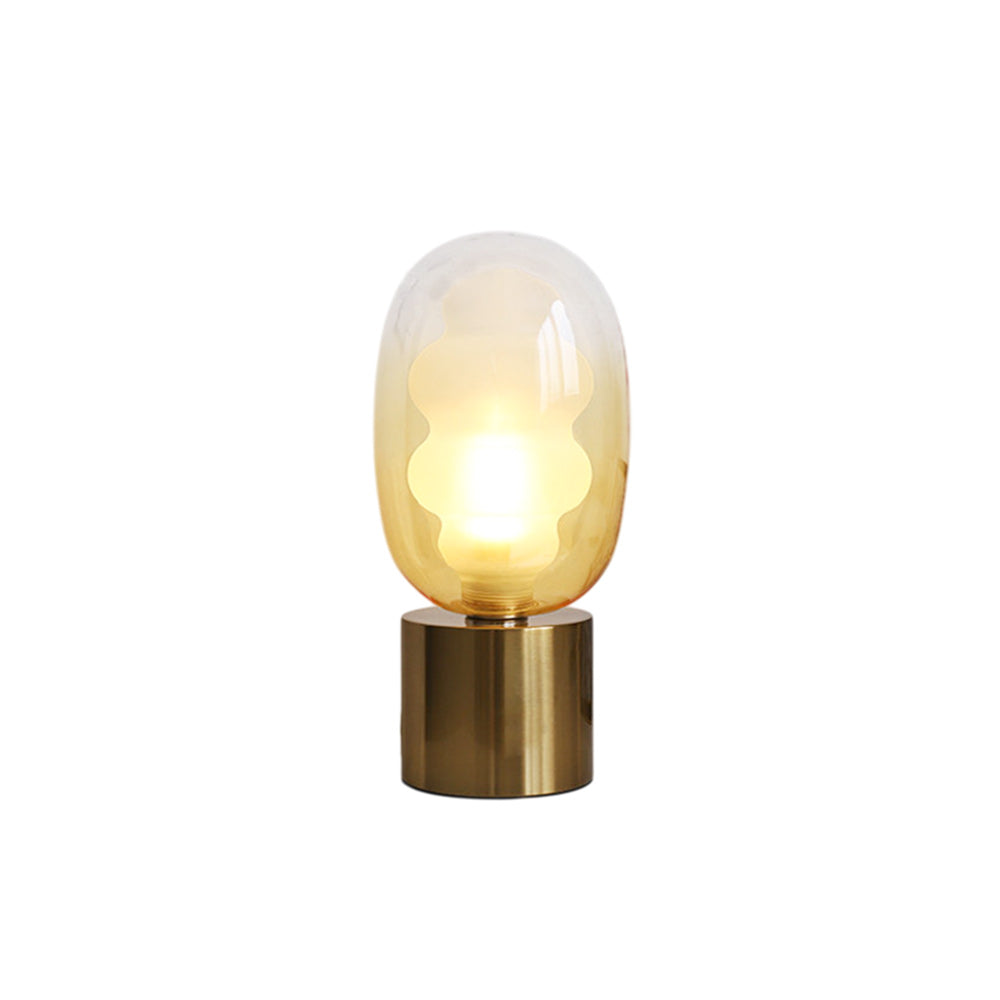 Wavy Tinted Glass Table Lamp