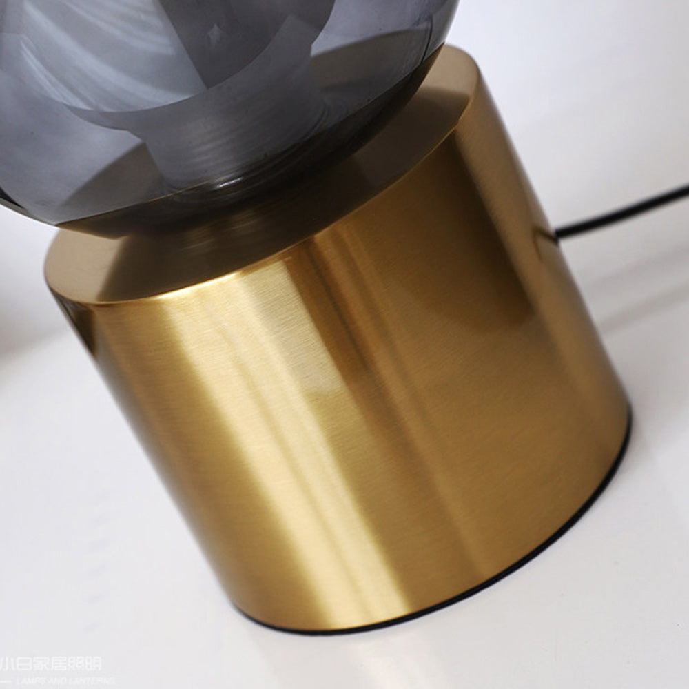 Wavy Tinted Glass Table Lamp