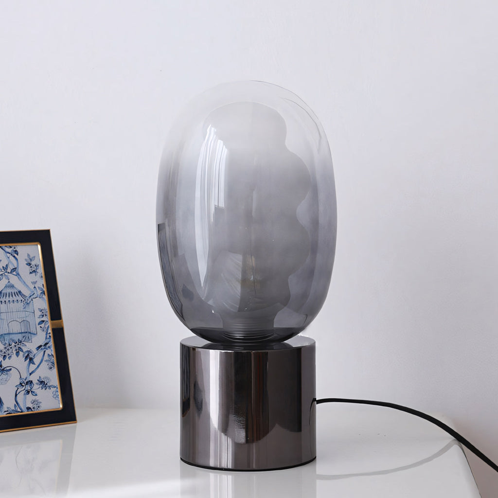 Wavy Tinted Glass Table Lamp