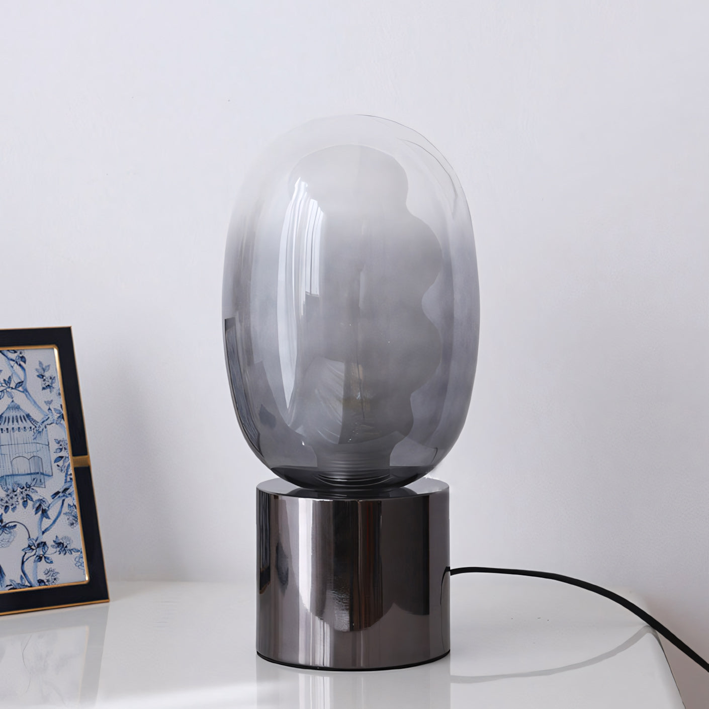 Wavy Tinted Glass Table Lamp