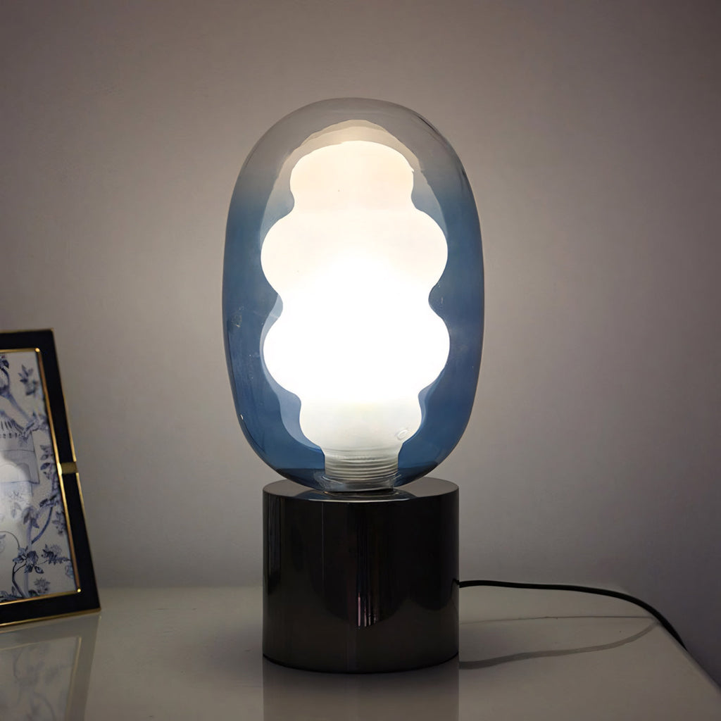 Wavy Tinted Glass Table Lamp