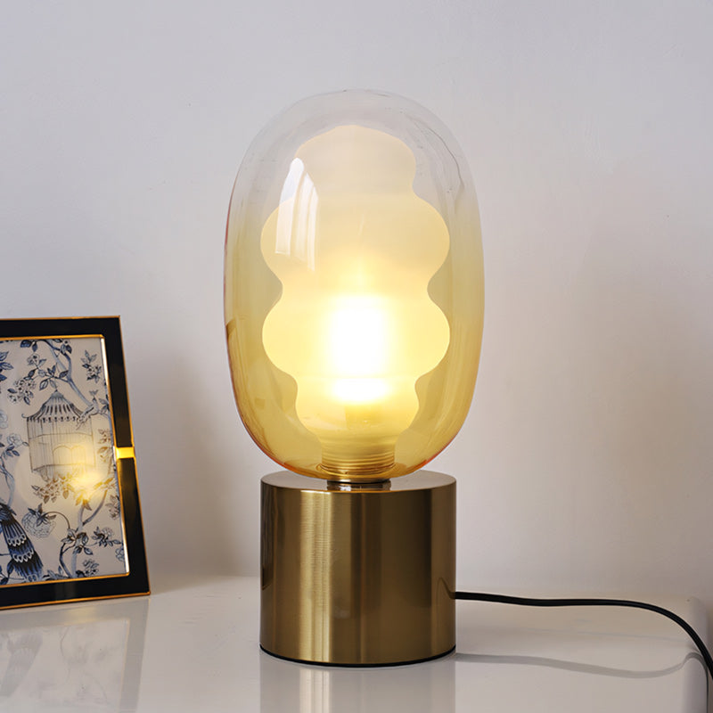 Wavy Tinted Glass Table Lamp