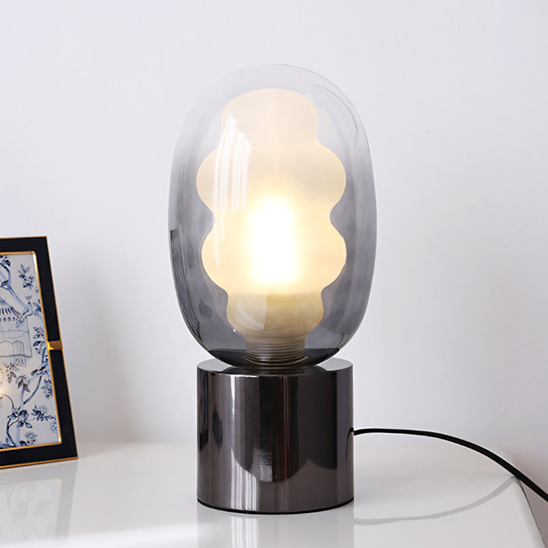 Wavy Tinted Glass Table Lamp