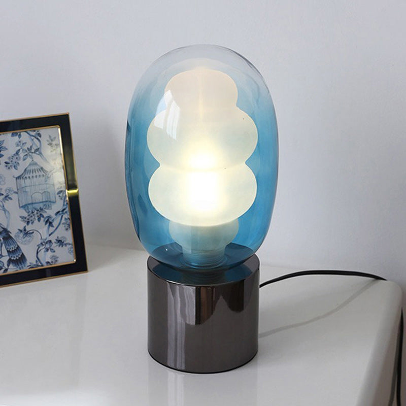 Wavy Tinted Glass Table Lamp