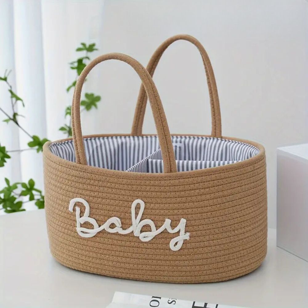 ParentStyle: Storage Organizer in Cotton Design – Decorative, Durable & Practical for Baby Supplies & Accessories
