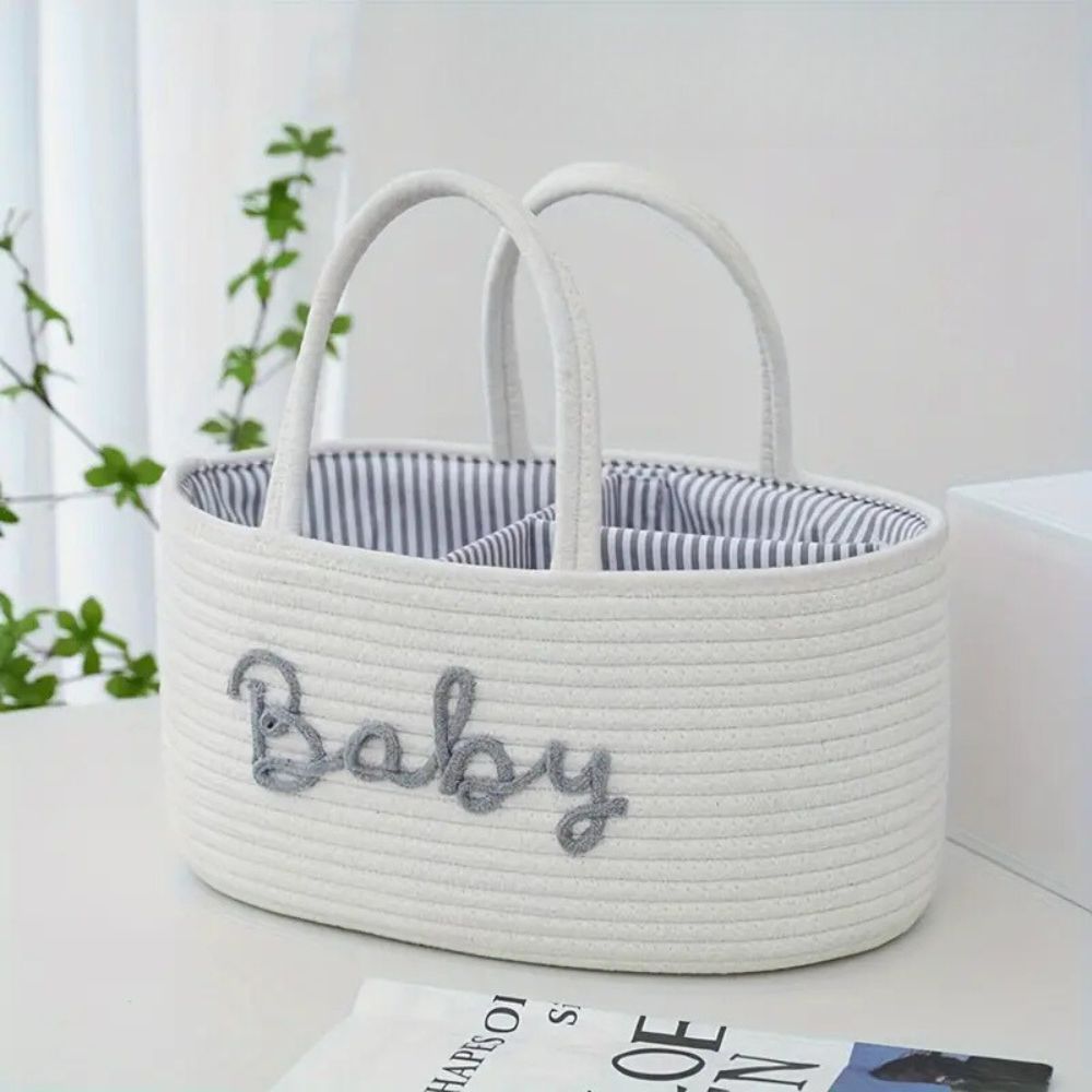 ParentStyle: Storage Organizer in Cotton Design – Decorative, Durable & Practical for Baby Supplies & Accessories