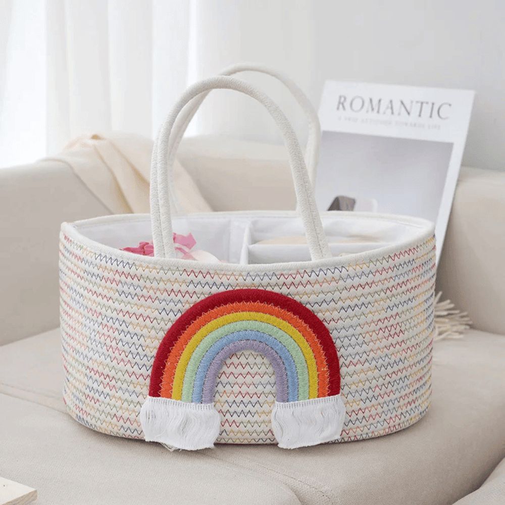 ParentStyle: Storage Organizer in Cotton Design – Decorative, Durable & Practical for Baby Supplies & Accessories