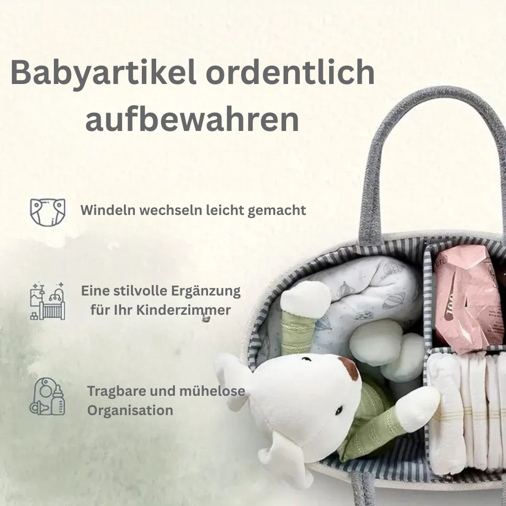 ParentStyle: Storage Organizer in Cotton Design – Decorative, Durable & Practical for Baby Supplies & Accessories