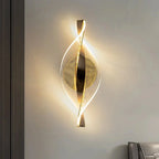 Elysian: LED Wall Light Made of Acrylic with Golden Cloud Design & Warm White Light – for Living Room & Hallway