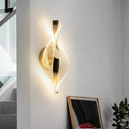 Elysian: LED Wall Light Made of Acrylic with Golden Cloud Design & Warm White Light – for Living Room & Hallway
