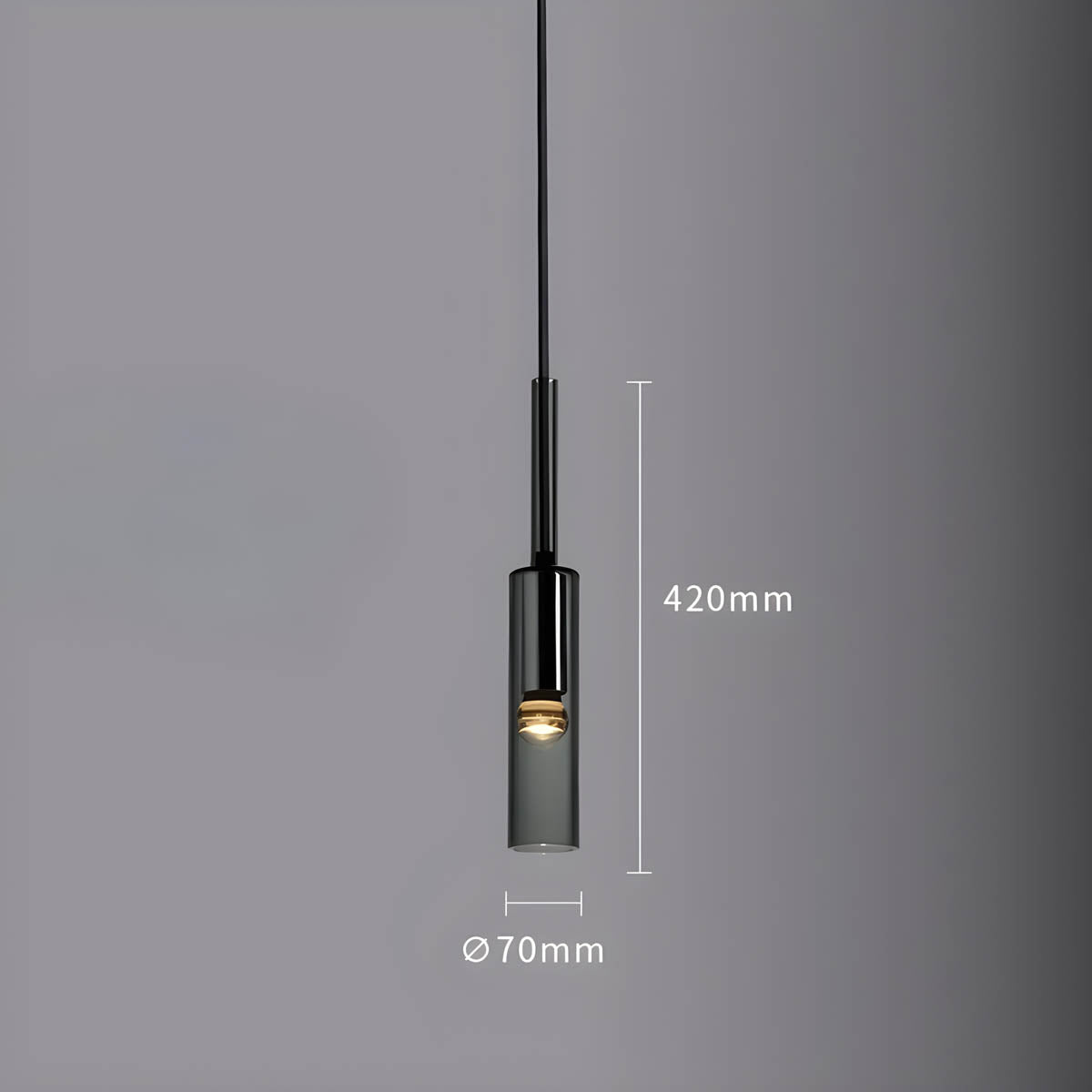 Elysséa: Pendant Light Made of Glass & Iron with Nordic Elegance & E27 Socket – for Living Rooms & Café Areas