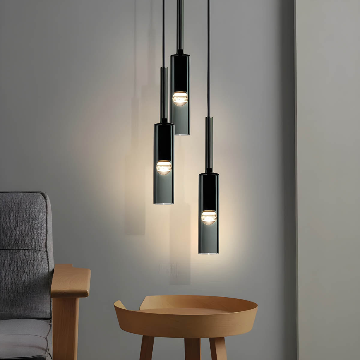 Elysséa: Pendant Light Made of Glass & Iron with Nordic Elegance & E27 Socket – for Living Rooms & Café Areas