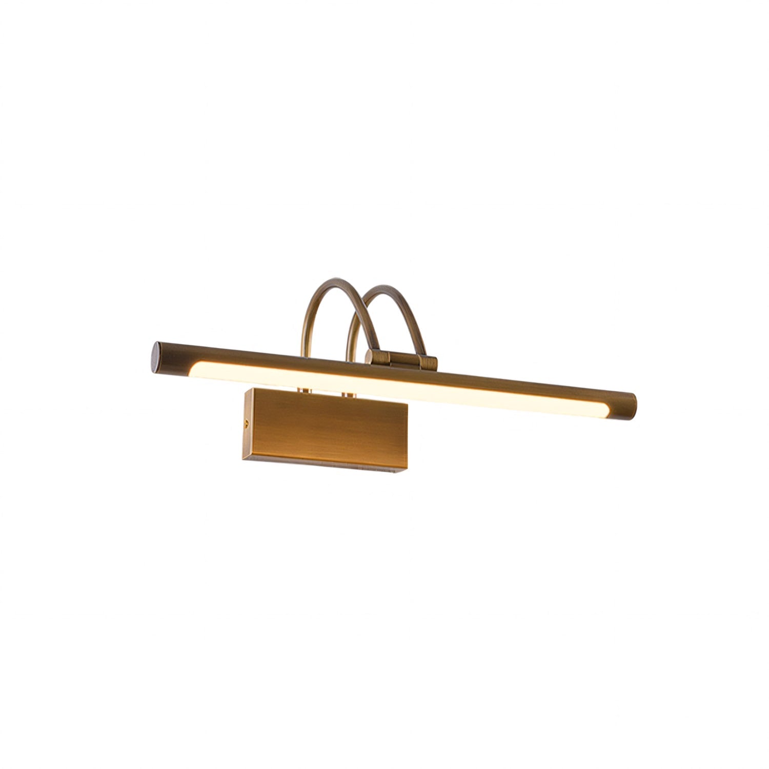 Dual-Arch LED Picture Wall Sconce — Brass