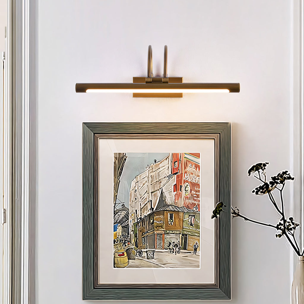 Dual-Arch LED Picture Wall Sconce — Brass