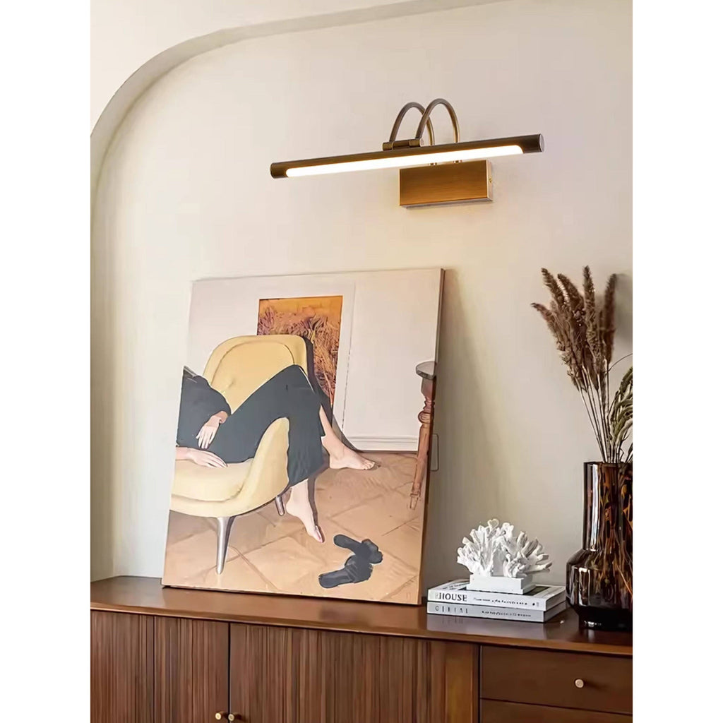 Dual-Arch LED Picture Wall Sconce — Brass