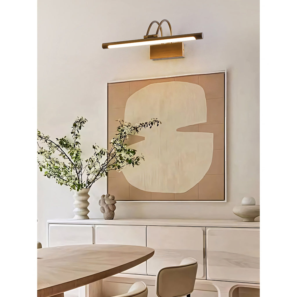 Dual-Arch LED Picture Wall Sconce — Brass