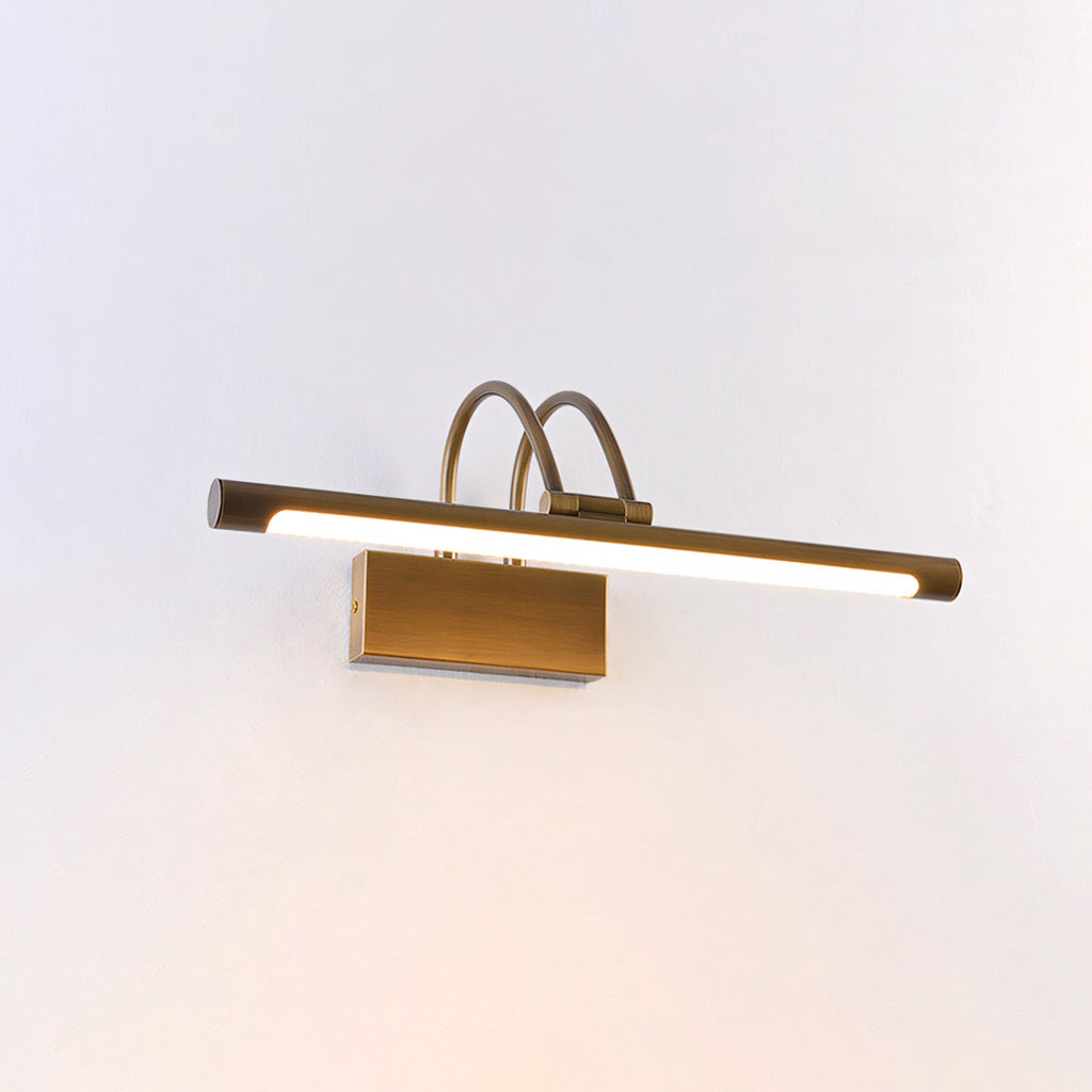 Dual-Arch LED Picture Wall Sconce — Brass
