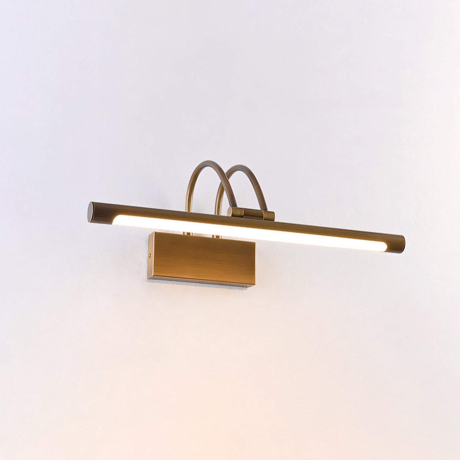 Dual-Arch LED Picture Wall Sconce — Brass