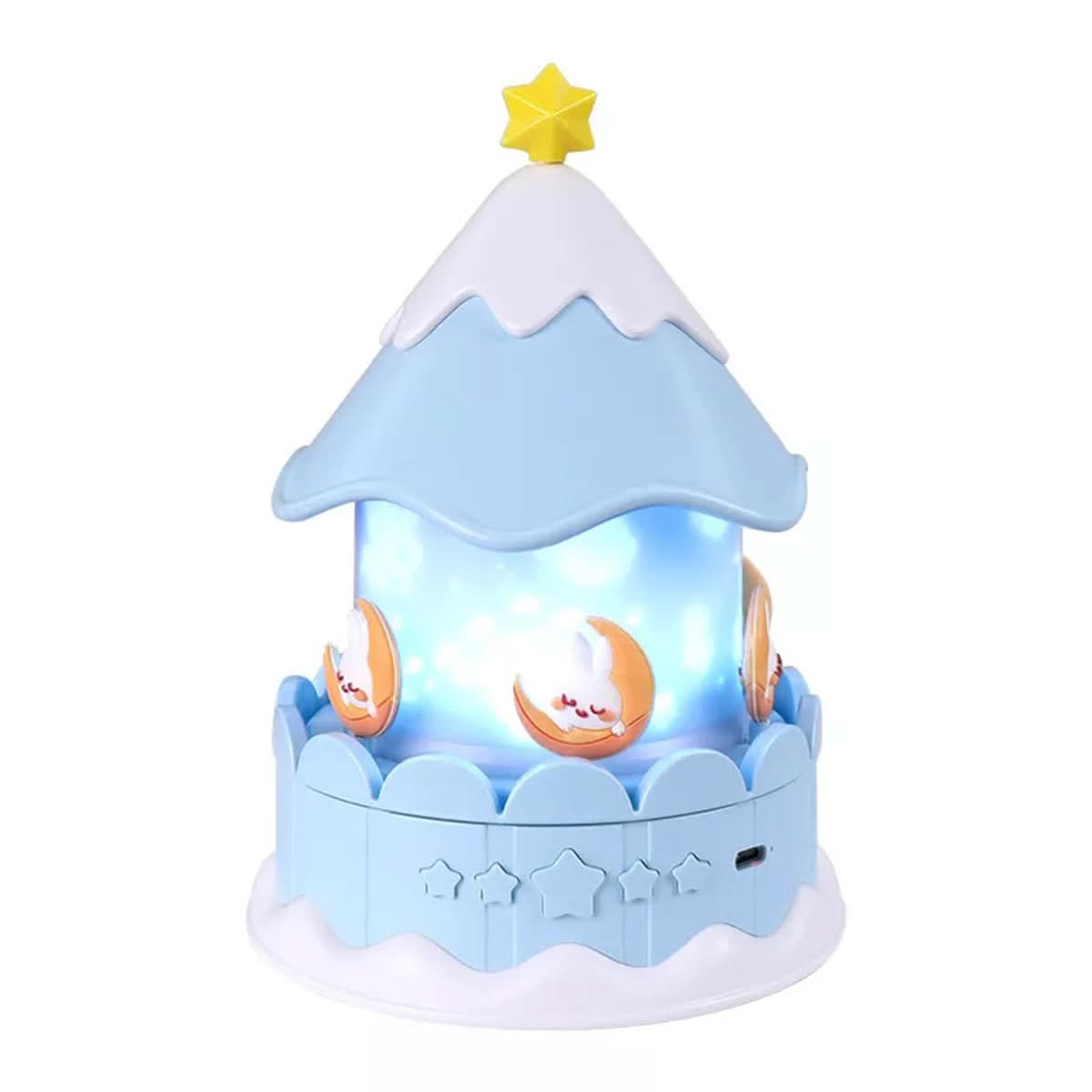 Enchanted Star Projector Night Light with Image Templates, Adjustable Brightness, 360° Rotation, and Built-in Music Function