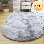 RelaxNest: Oval Colorful Plush Carpet – Durable & Easy to Care for Living Areas
