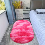 RelaxNest: Oval Colorful Plush Carpet – Durable & Easy to Care for Living Areas