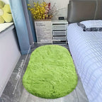 RelaxNest: Oval Colorful Plush Carpet – Durable & Easy to Care for Living Areas