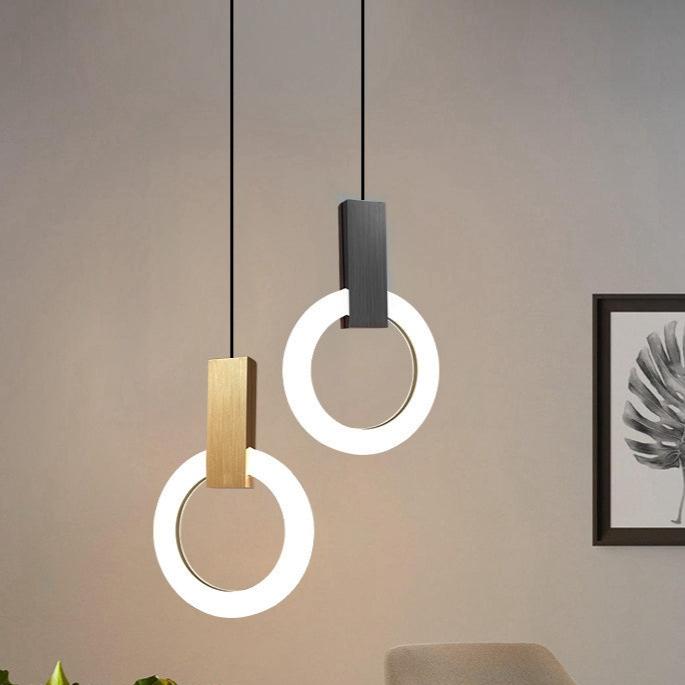 NordCirca: Minimalist LED Pendant Lamp with Acrylic Ring – for Modern Living & Entrance Areas
