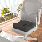 Memory Foam Seat Cushion Contoured Non Slip Washable Cover