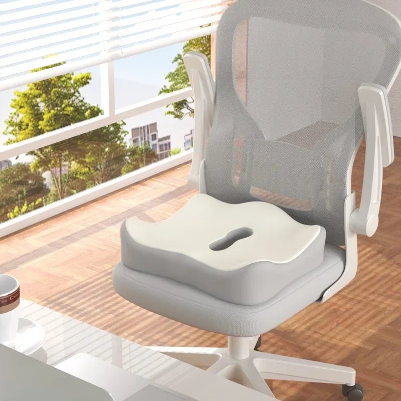 Memory Foam Seat Cushion Contoured Non Slip Washable Cover