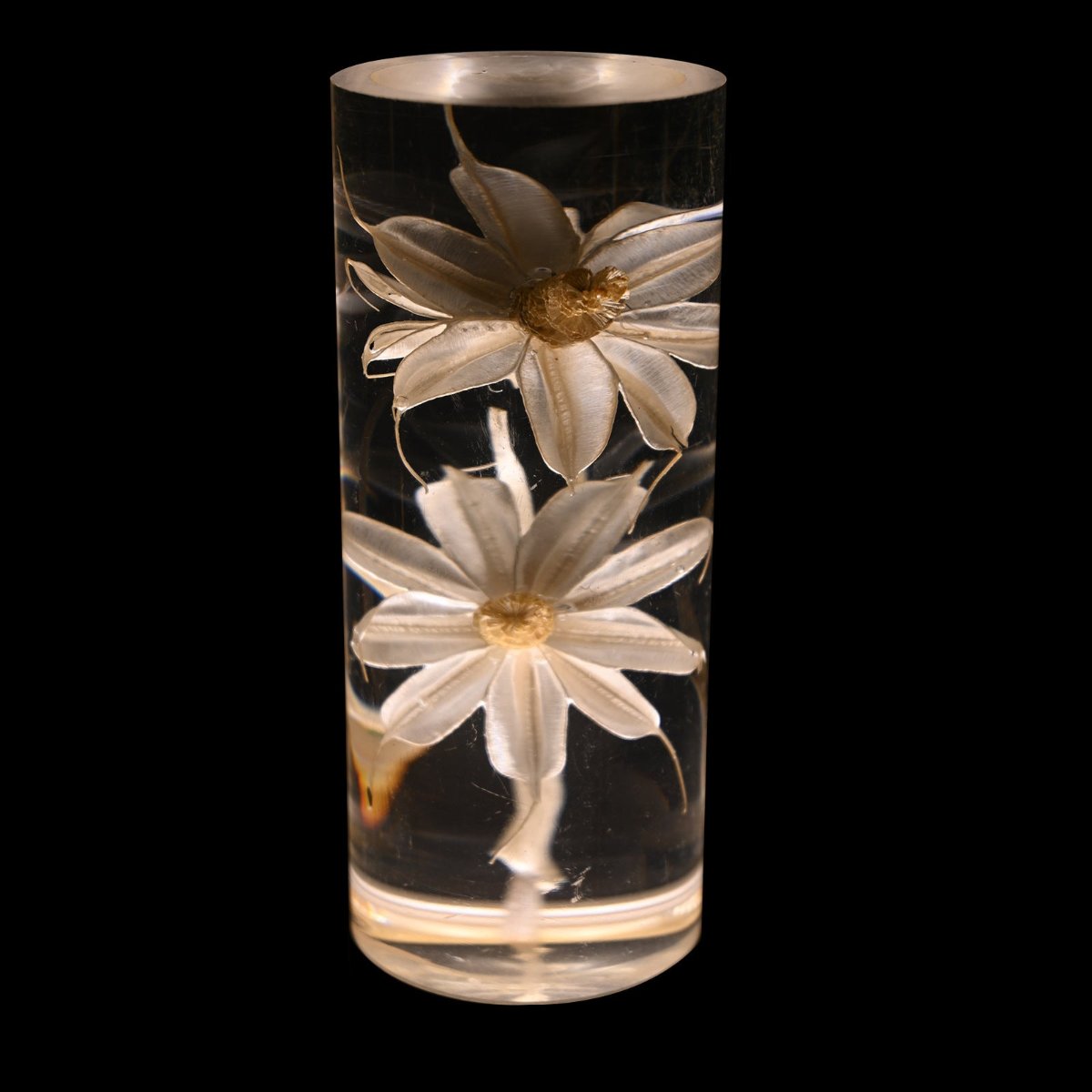 Table Lamp Rechargeable Iron Acrylic Floral Design Dimmable LED